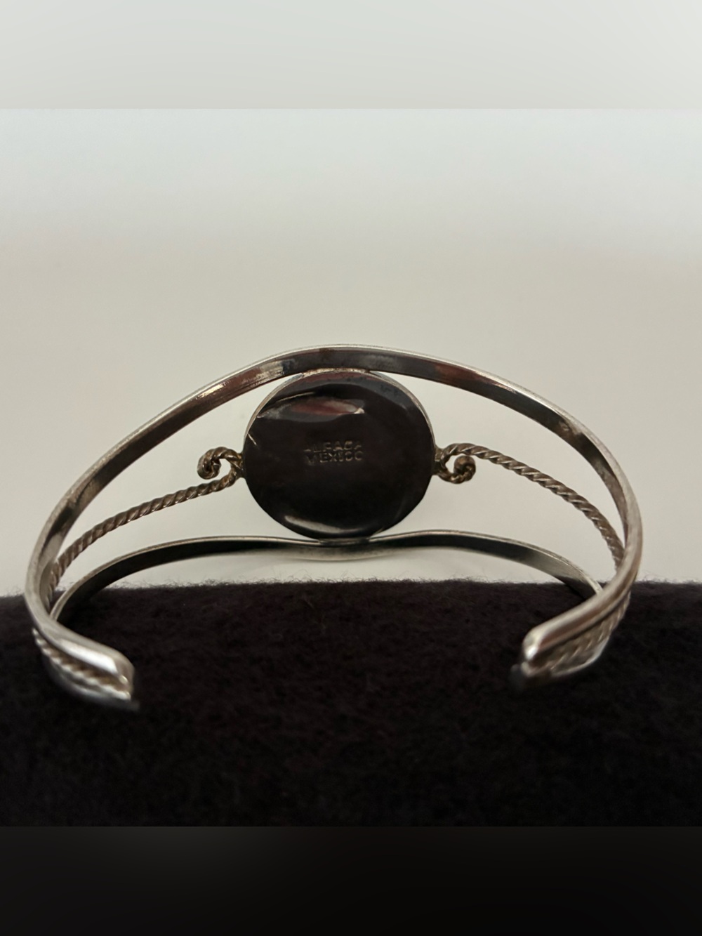 Vintage Alpaca Mexico Abalone Cuff Bracelet - Picture 2 of 2